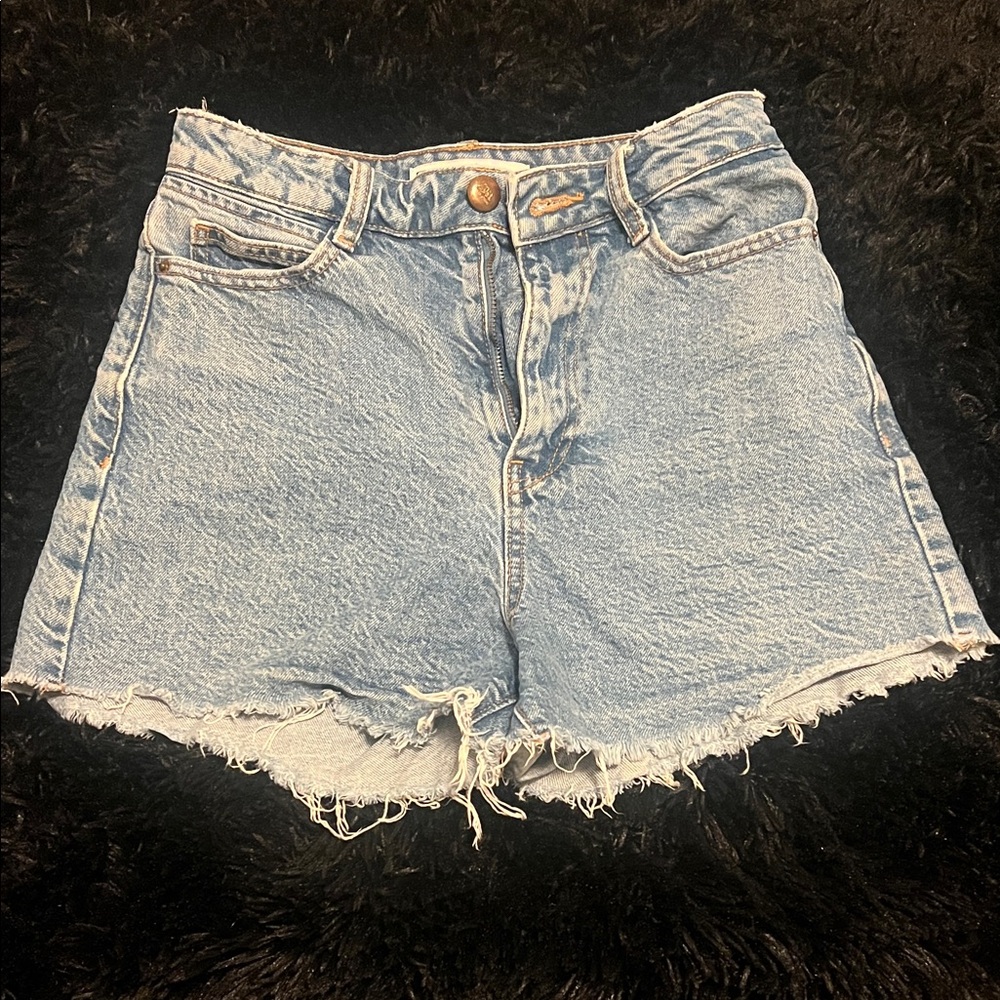 Zara Light Blue high waisted Jean Shorts